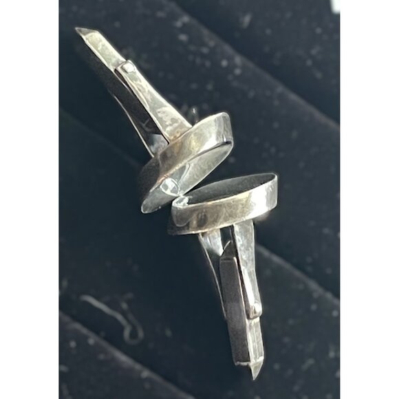 Vintage Antonio Pineda 970 Silver Concave Oval Cufflinks - Picture 11 of 16